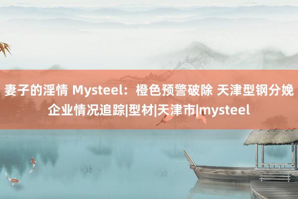 妻子的淫情 Mysteel：橙色预警破除 天津型钢分娩企业情况追踪|型材|天津市|mysteel