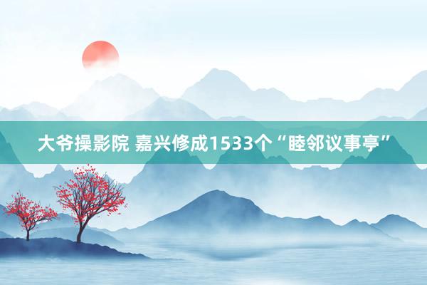 大爷操影院 嘉兴修成1533个“睦邻议事亭”