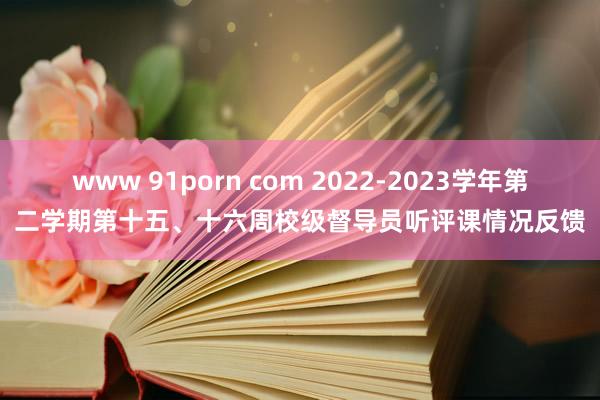 www 91porn com 2022-2023学年第二学期第十五、十六周校级督导员听评课情况反馈