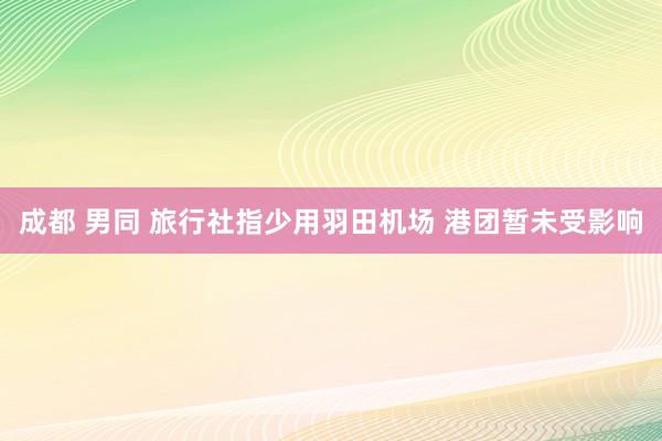 成都 男同 旅行社指少用羽田机场 港团暂未受影响